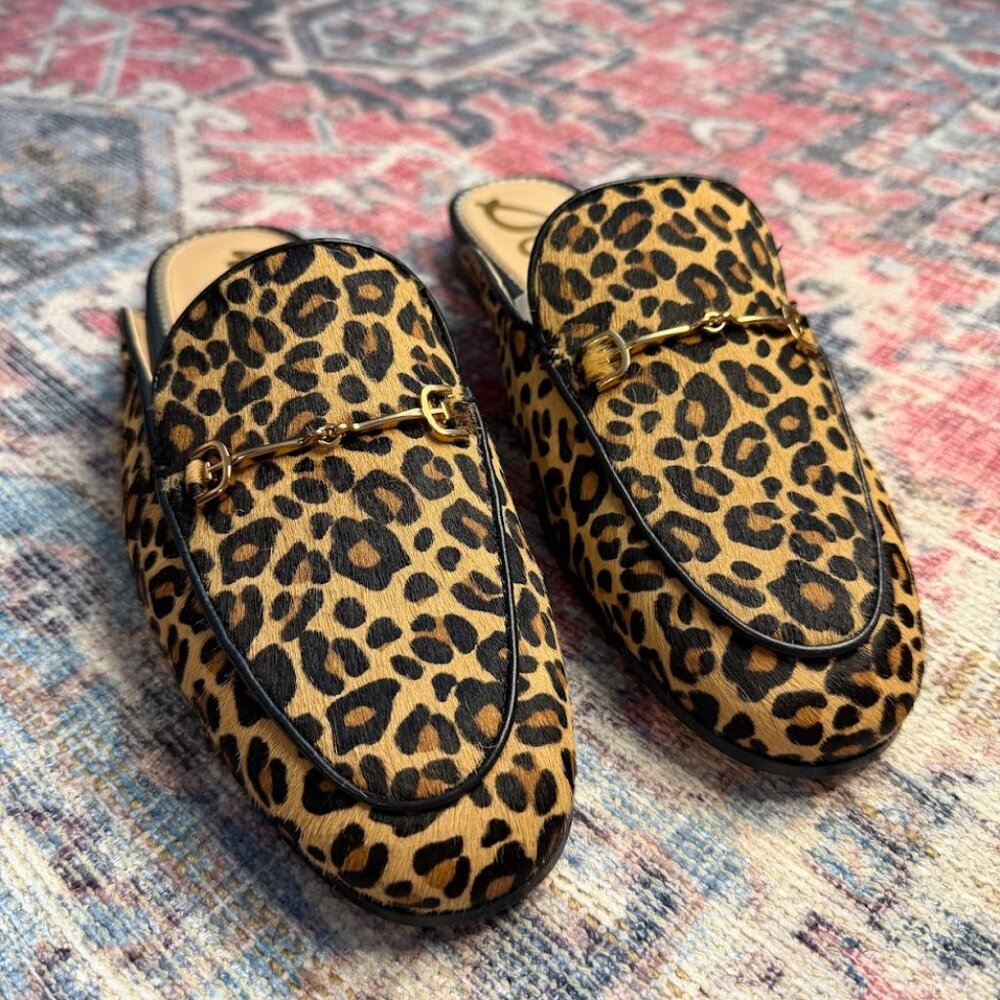 Sam Edelman Linnie Leopard Mules Women’s 8.5 EU 38.5 NIB